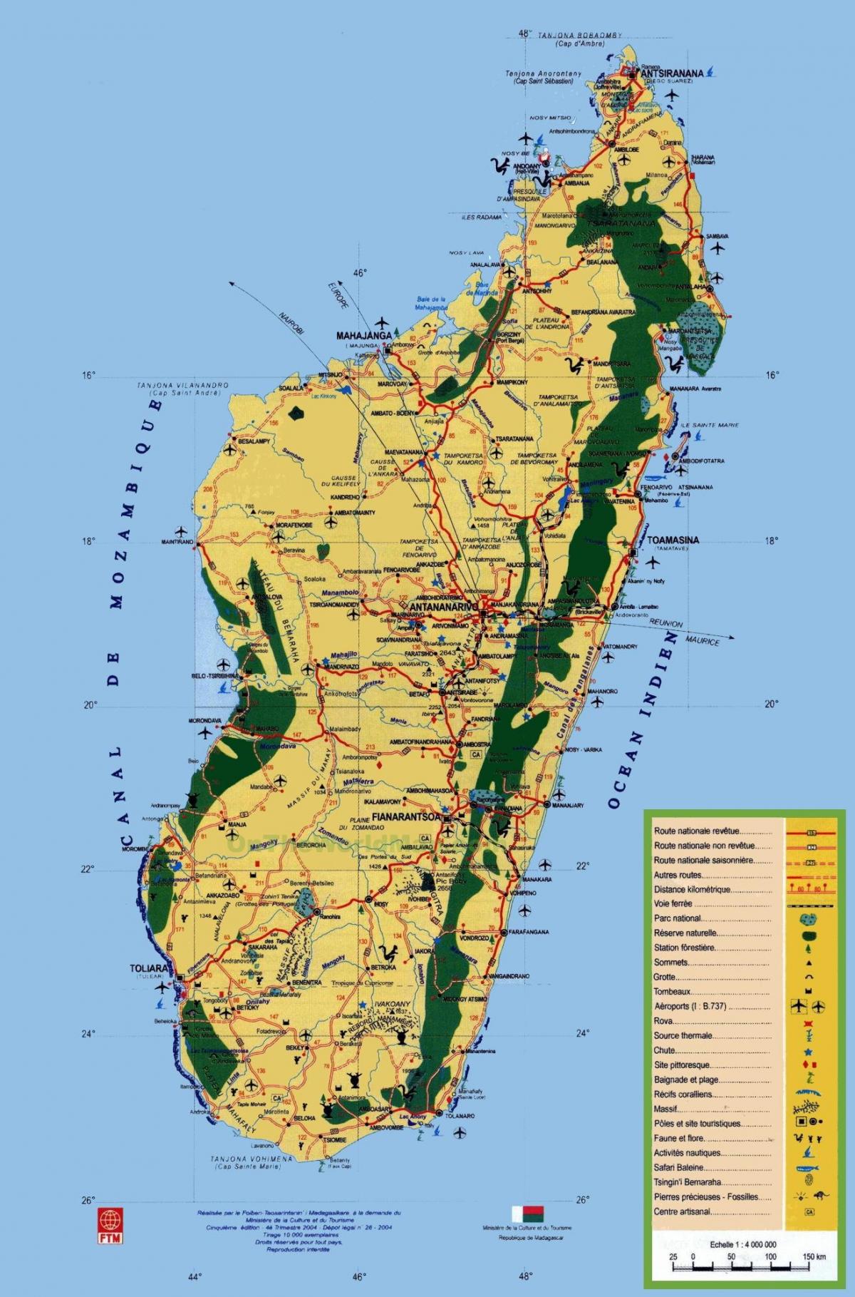 Мадагаскар знаменитости карта