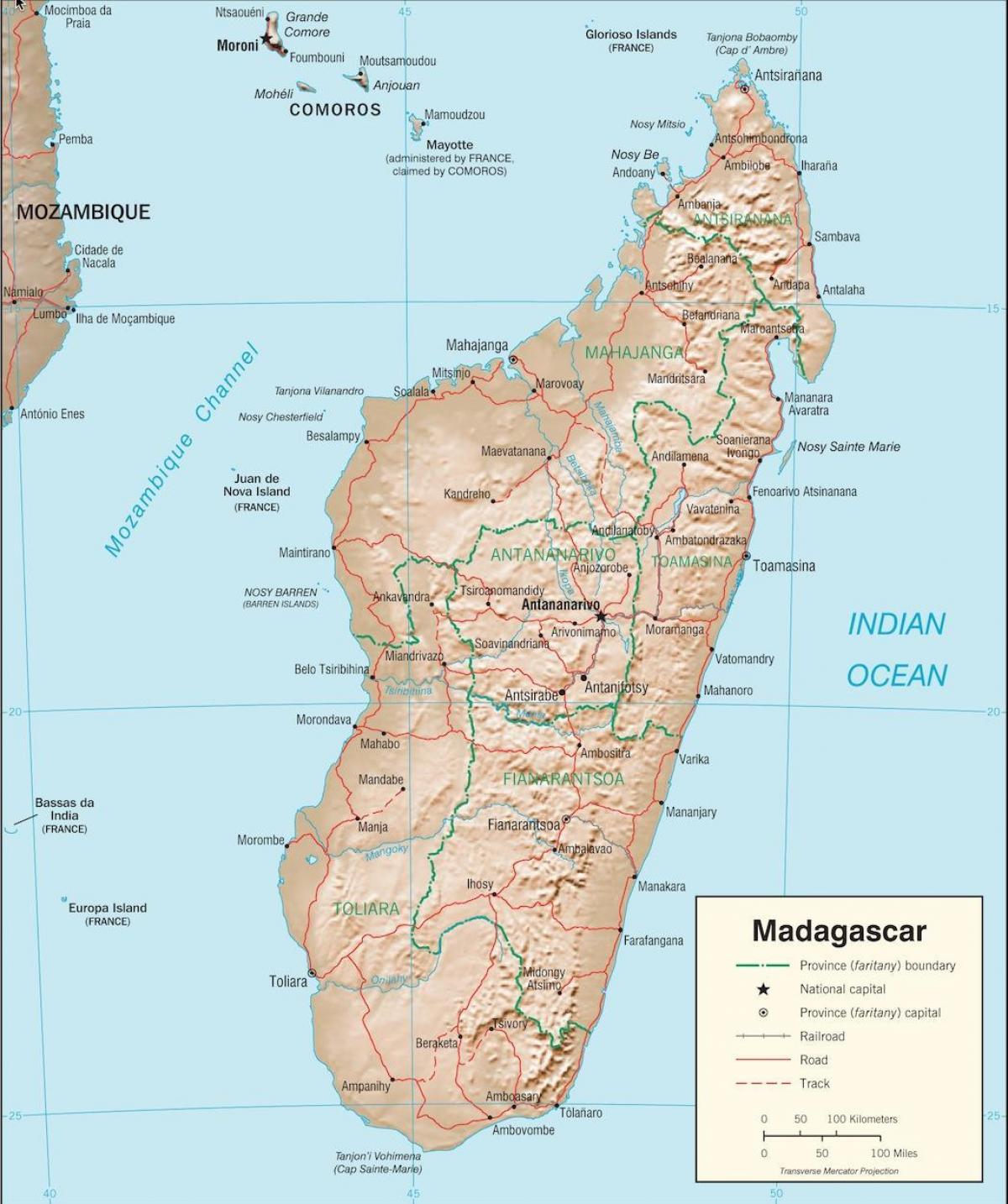 Мадагаскар карта земље