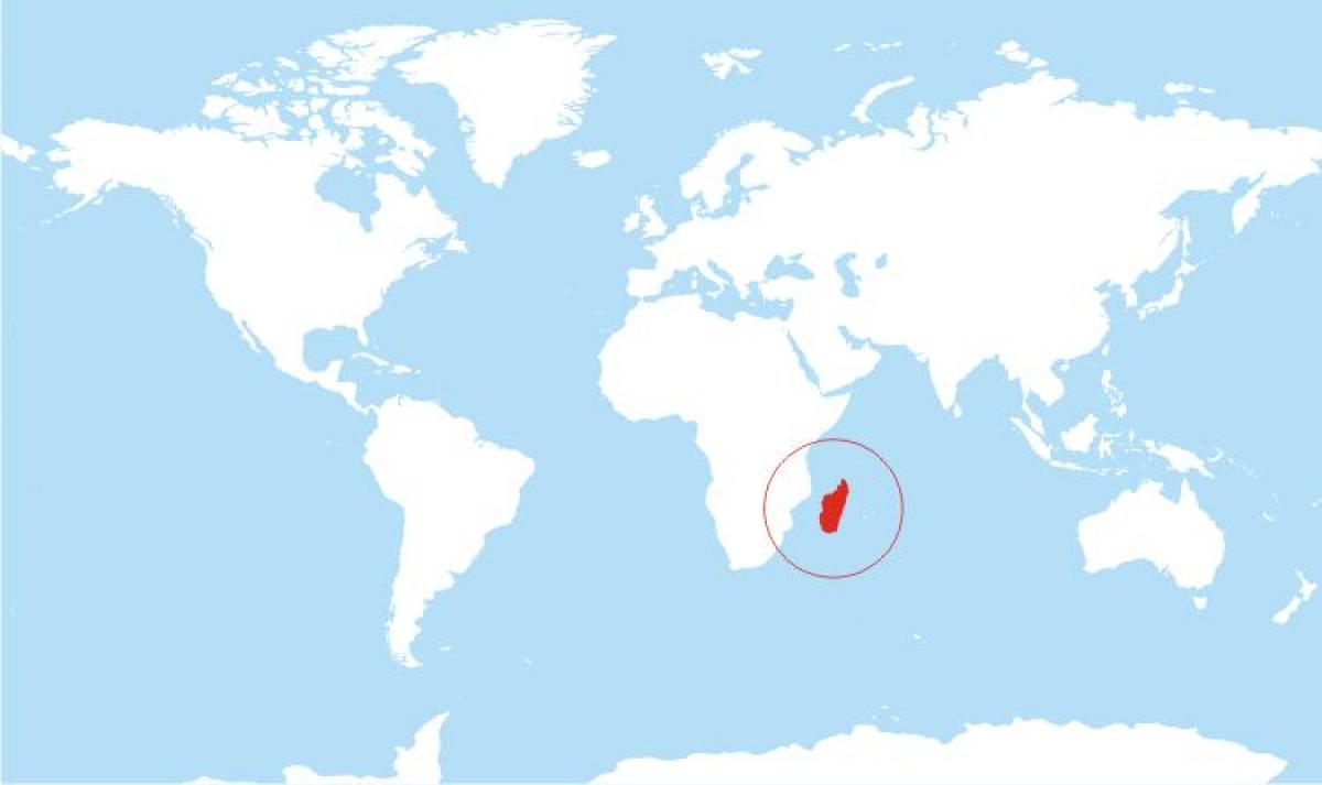 мапа локације Мадагаскар на свет