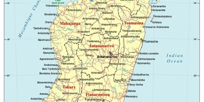 Карта са Мадагаскара путу