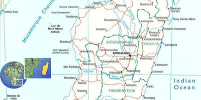 Карта реке Мадагаскар 