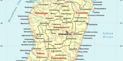 Карта са Мадагаскара са градовима